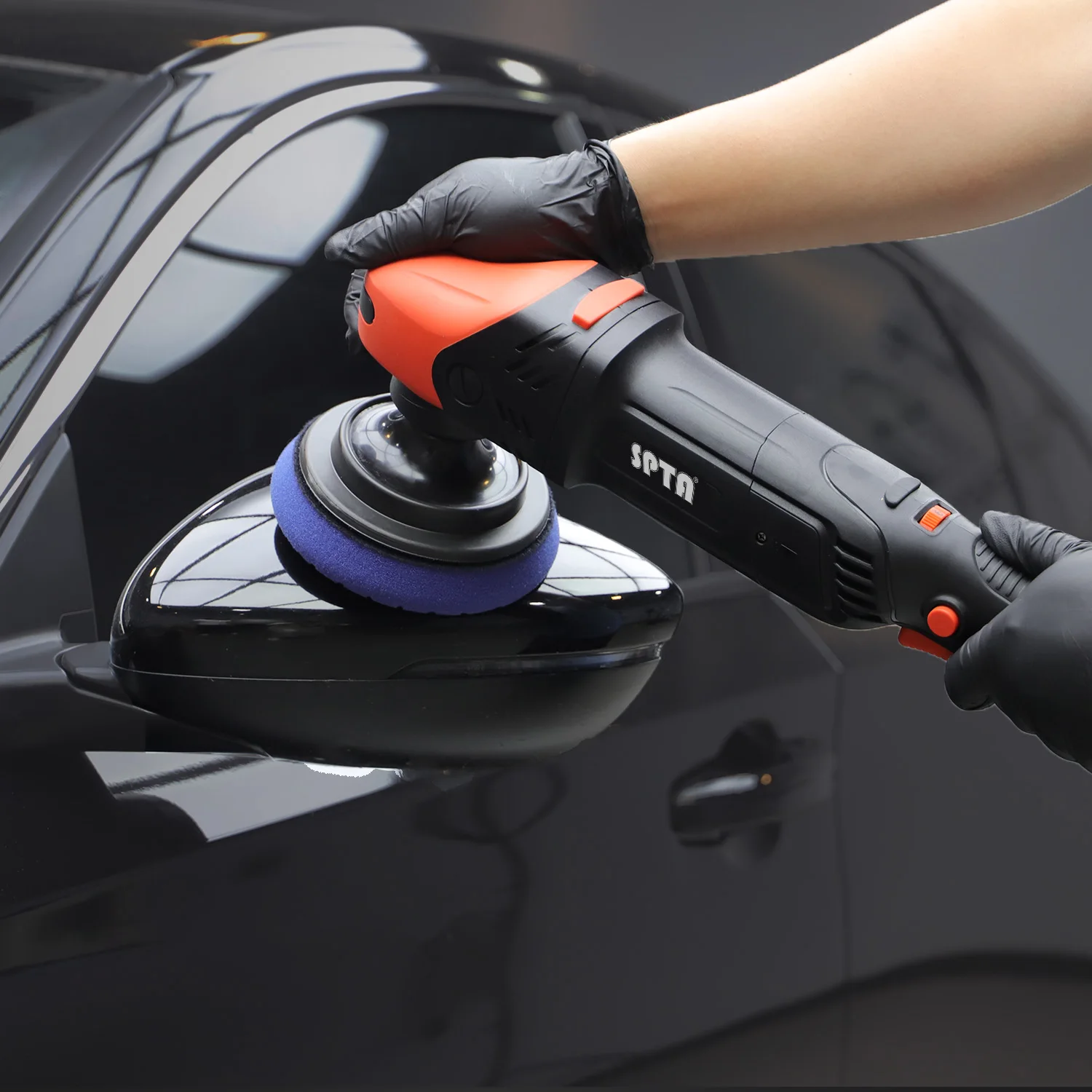 SPTA CP502 1100W Car Rotary Polisher 5-Meter Long Power Supply Cord Constant Speed Control Smooth Operation