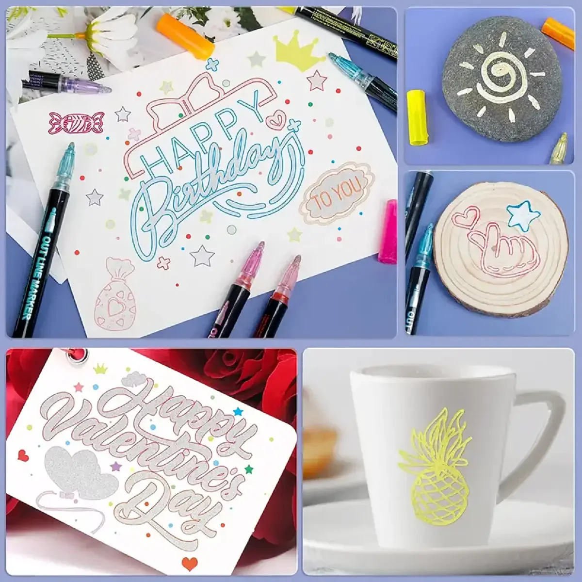 12-Color Metallic Highlighters 5