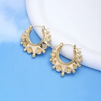 CARLIDANA Exquisite Stainless Steel Victorian Earrings Spike Creole Hoops Gypsy Vintage Gift Big Hoop Designs Women Present 2