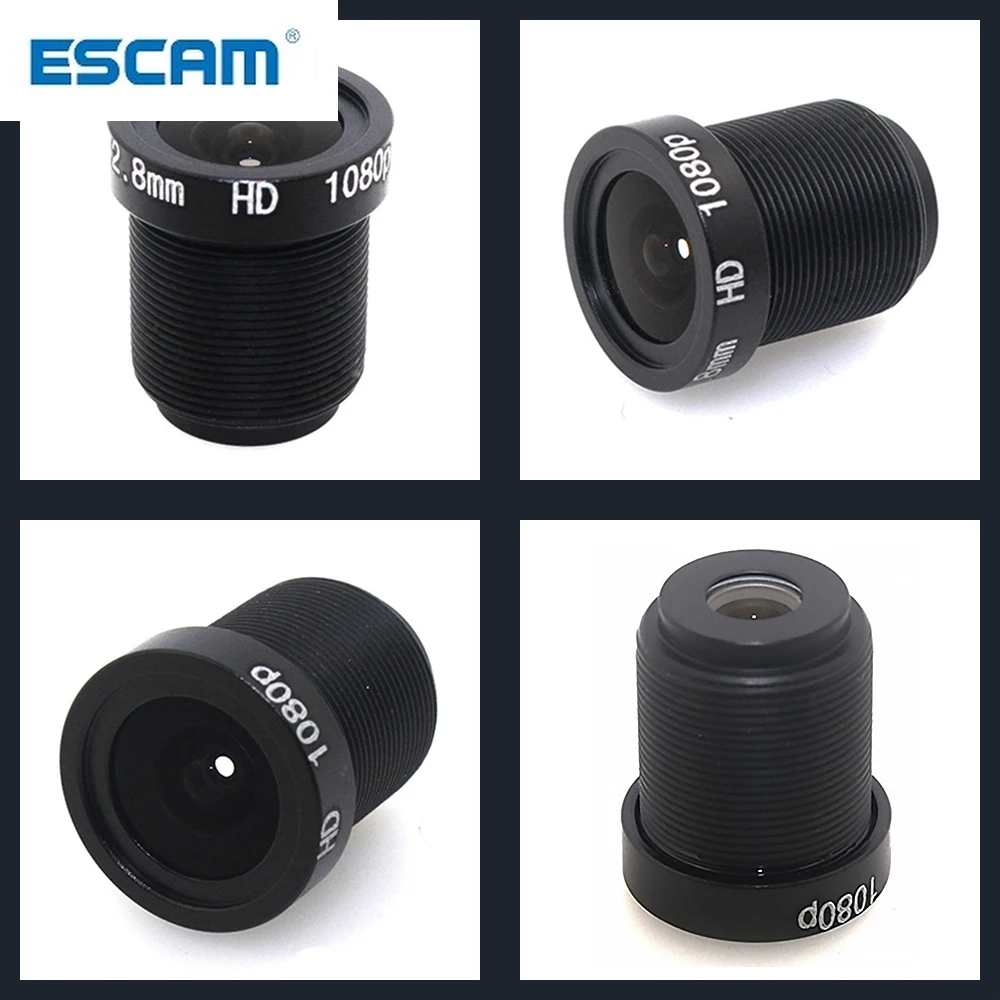 Camera Lens ESCAM 1080P 2.8/3.6/6mm CCTV LENS Security Camera Lens M12 2MP Aperture F1.8 1/2.5" Image Format Surveillance Camera Lens HD