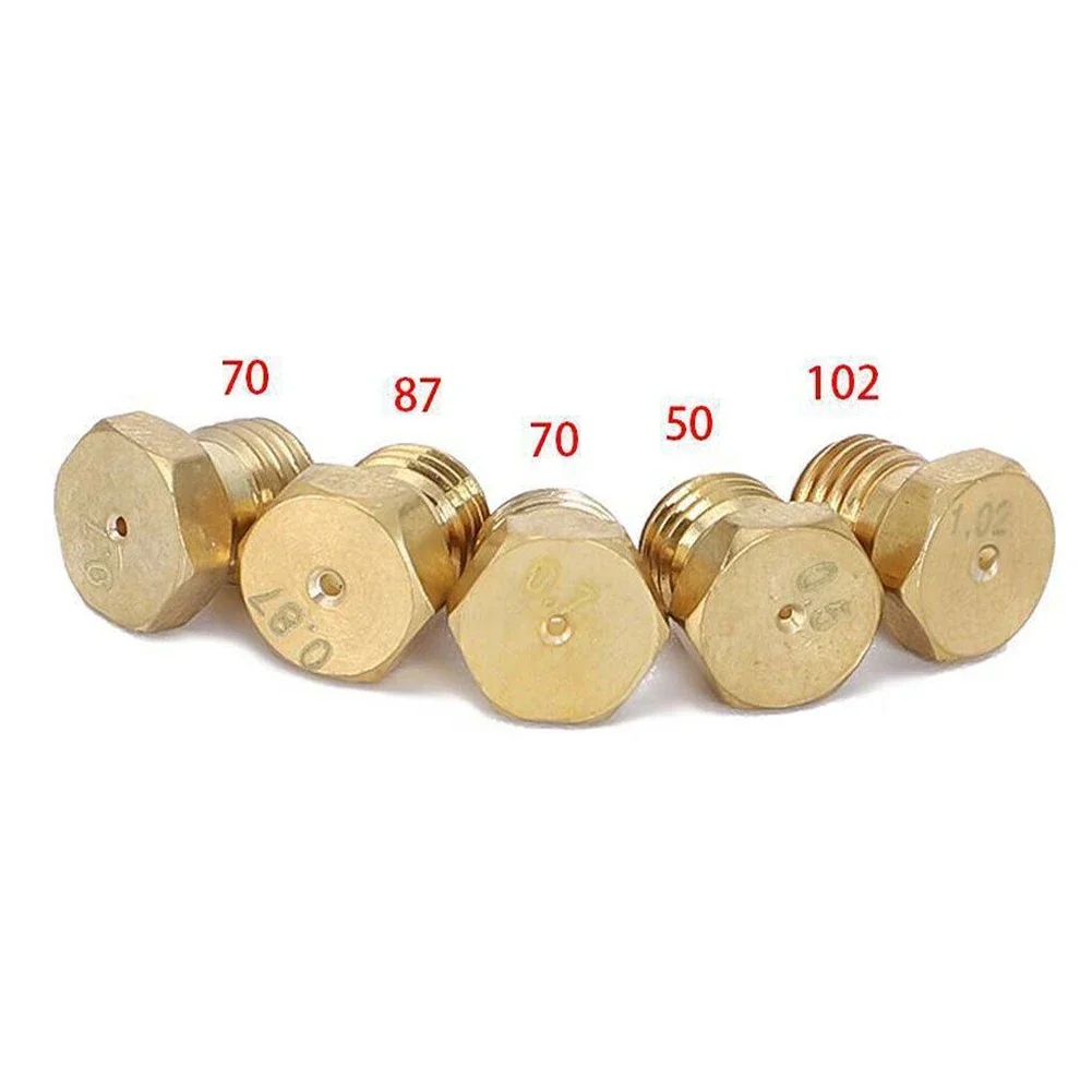 LPG Gas Jet Set Burner Hob Conversion Kit Nozzles 0.5/0.7/0.87/1.02 Cooker Hobs Gas Cooking Stove Jets Hardware 5pcs,gas burner conversion kit