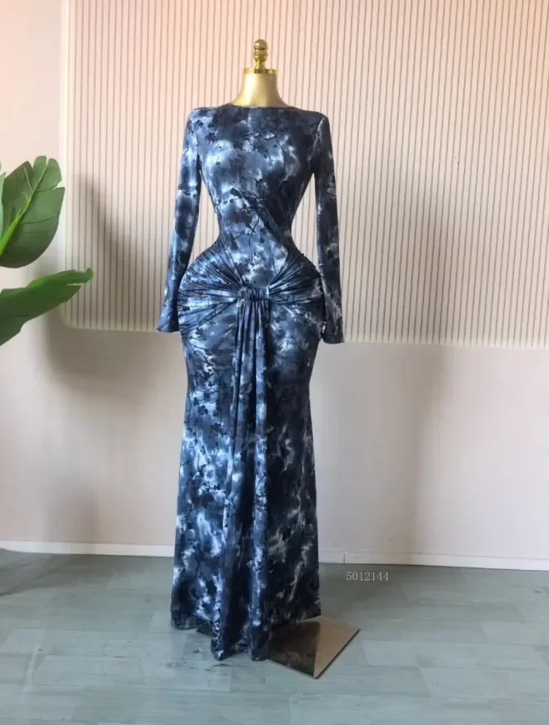 فستان ماكسي حرير مطبوع فاخر