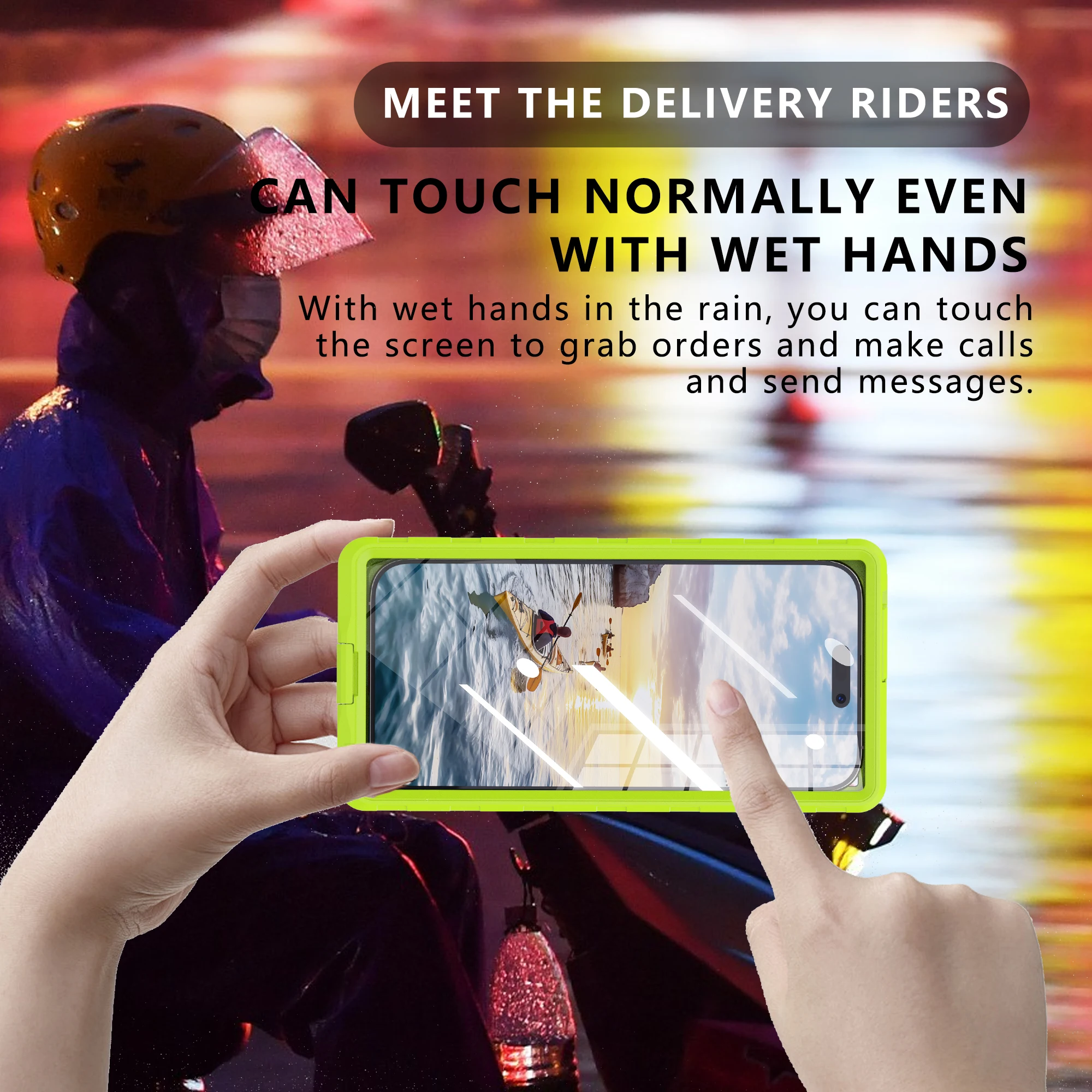 Universal IP68 Waterproof Phone Pouch with Touch Screen Access and Lanyard for Underwater Protection