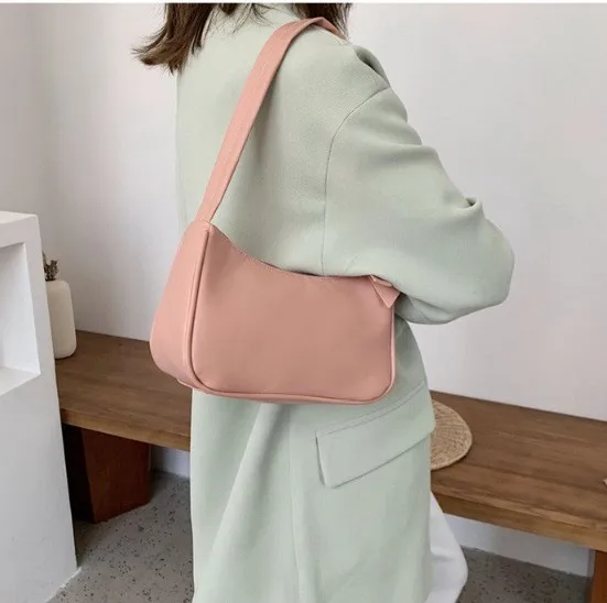 Women Retro Handbag PU Leather Shoulder Totes Underarm Vintage Top Handle Bag Female Small Subaxillary women tote bag women shoulder bag