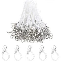Versatile Lanyard Strap Set with Lobster Clasp Keychain Hooks and Keyring Accessories (20/50/100Pcs) - 20Pcs (White)
