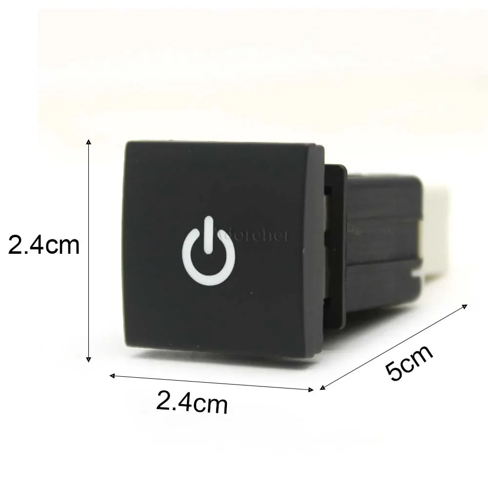 Enhanced Car LED Light with Radar Battery Switch Button