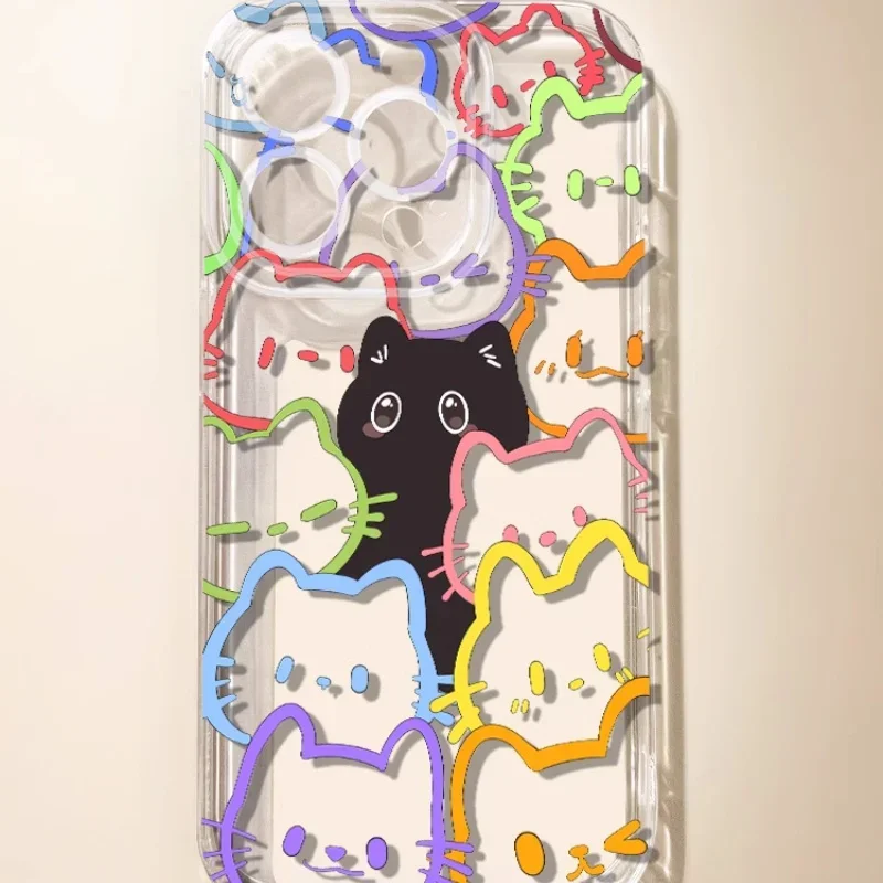 Stylish Black Cat Phone Cases