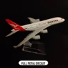 Scale 1:400 Metal Aircraft Model, Qantas A380 Airplane Diecast Plane Aeroplane Home Office Decor Mini Moto Toys for Boy 2