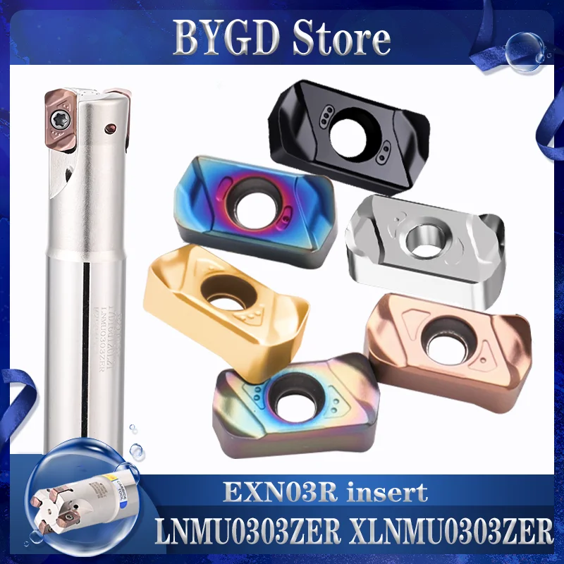 BYGD LNMU LNMU0303ZER XLNMU0303ZER doppelseitig, 4-Winkel, 90-Grad-Rechtwinkel, schnelles Vorwärts-Einführen, MFH03R EXN EXN03 Einsatz