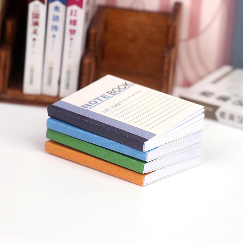 Dollhouse Mini Notebook Exercise Book Model Dollhouse Study Decoration Dolls House School Stationery Accessories