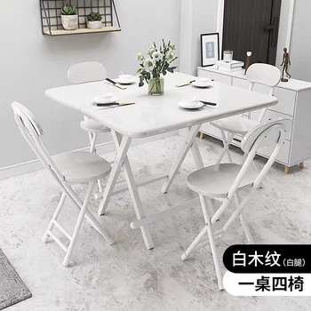 휴대용 나무 접이식 테이블 의자, 현대 북유럽 식탁, 레스토랑 입구, 목재 메사 코메도르 주방 가구, 80x80cm