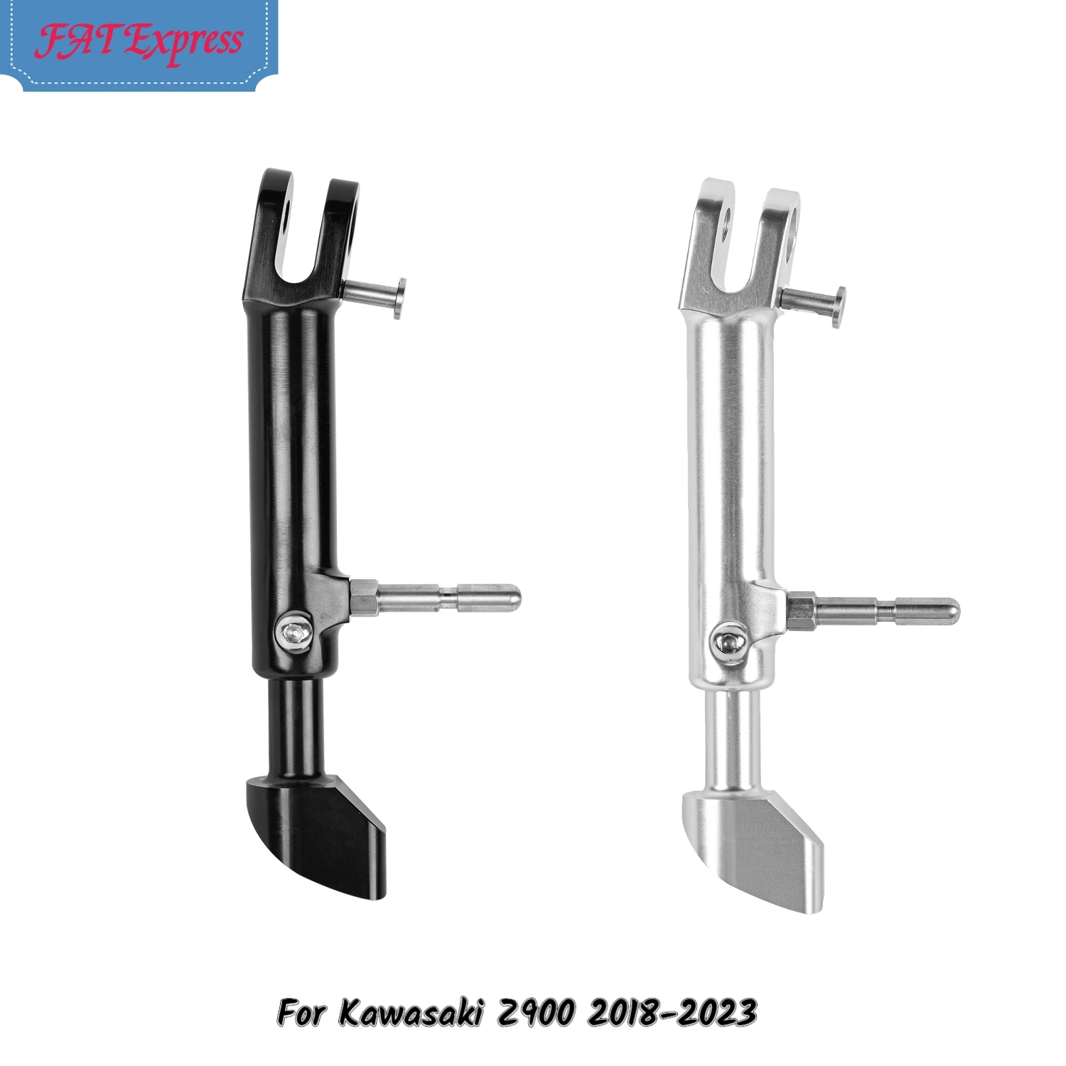 

Motorcycle Adjustable Stainless Steel Kickstand Side Stand For Kawasaki Z900 2018 2019 2020 2021 2022 2023 Black / Silver