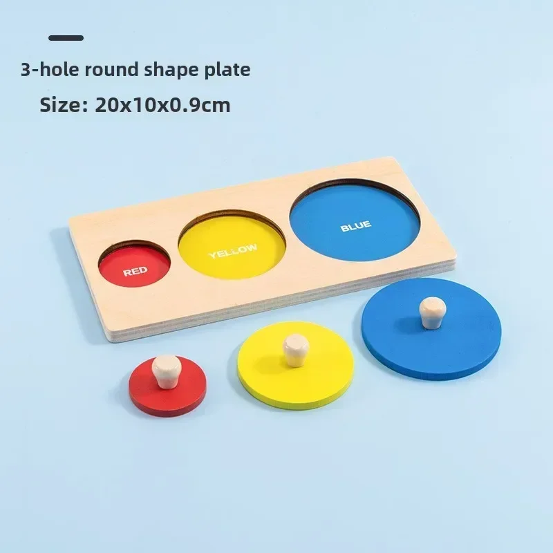Montessori Baby Puzzle Toys, Wooden Shape And Color Matching Hand Scratching Board, Geometric Early Education Cognitive Toys