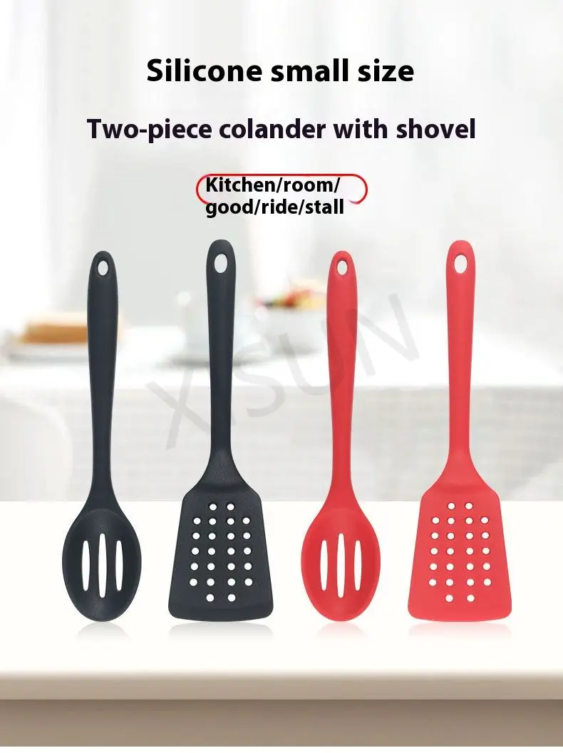 Description Picture 2 of itemHigh Quality Utensils Set of 2pcs Nonstick Heat Resistant Cookware for Cooking & Serving Silicone Spatula Set