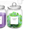 2L Clear Glass Laundry Jar Set Cookie Jar Clear Glass Laundry Detergent Jar With Lid With Spoon 5