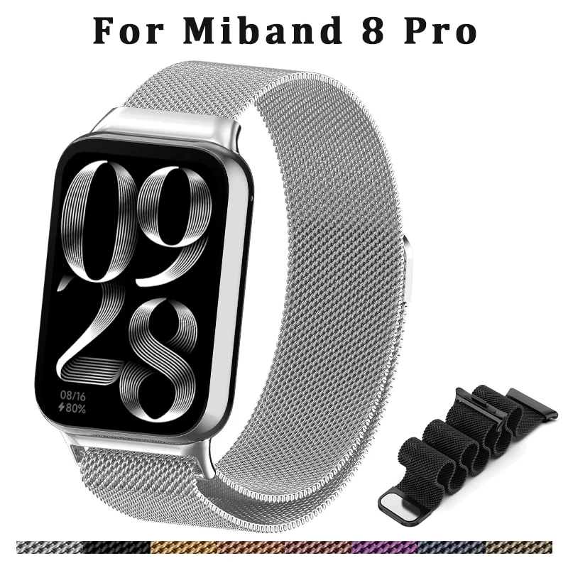 

Stainless Steel Strap For Redmi Watch 4 Watch Band Milanese Loop Magnetic Bracelet For Xiaomi Mi Band 8 Pro Wristband Accessorie