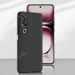 Shockproof Silicone Protective Back Case - Soft TPU Cover for OPPO A3 Pro Global (Black)