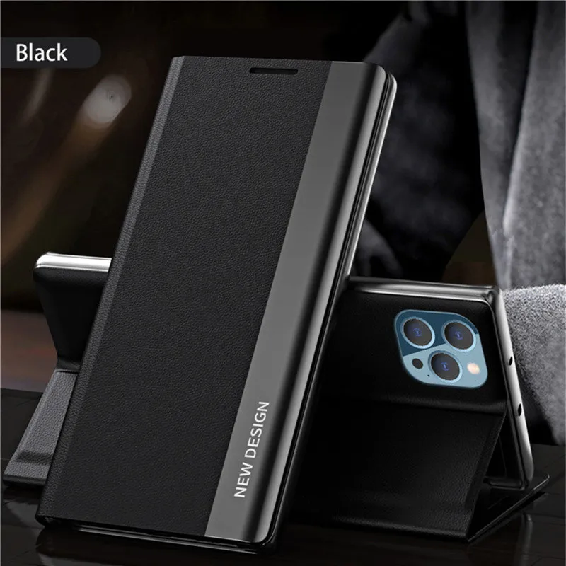 Premium Magnetic Flip Leather Phone Case with Stand Feature
