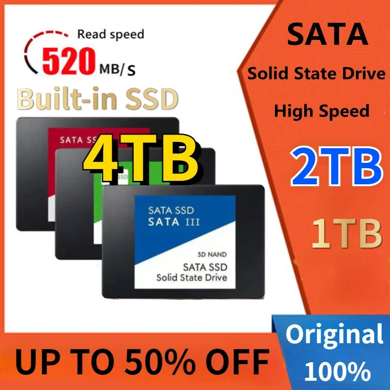 

2024 New 2.5 inches SSD Internal Solid State Hard Drive High-speed 8TB 4TB 2TB 1TB SATA 3.0 Interface for Desktop Laptop PS5 PC