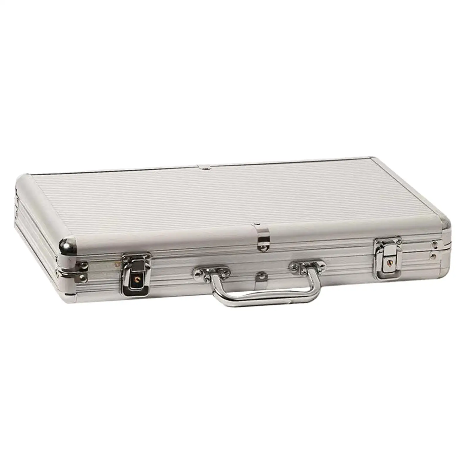 Chip Set Holder Chip Carry Case Aluminum Alloy with Lock Portable Storage Container Token Box for Household Travel Dealer