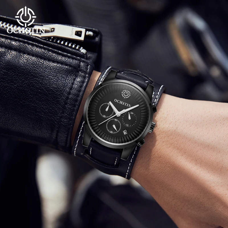 OCHSTIN Hot Model 2024 Sport Comfort Craftsman Men's Waterproof Watch Multifunction Quartz Movement Men's Quartz Watch