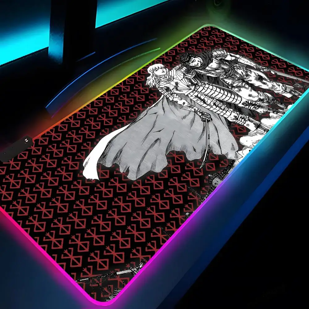 Berserk Griffith XXL RGB Gaming Desk Mat with Backlit Edge