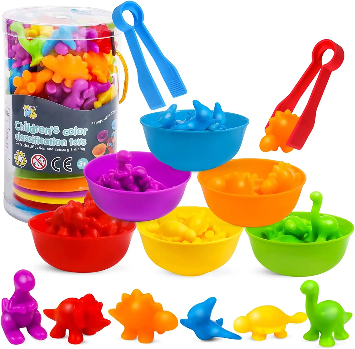 

Counting Dinosaur with Stacking Cups Montessori Educational Sorting Rainbow Toys for Children 3 Year Baby Toy Math Teaching Tool