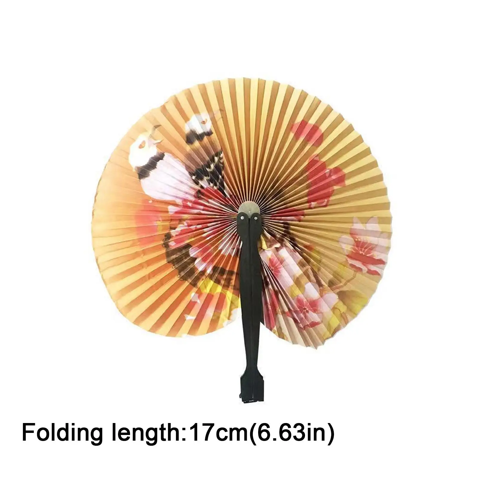 1 PCS Creative Retro Windmill Small Round Paper Fan Chinese Style Hand Fan Wedding Foldable Paper Fans Hand Held Folding Fans folding fan hand fan