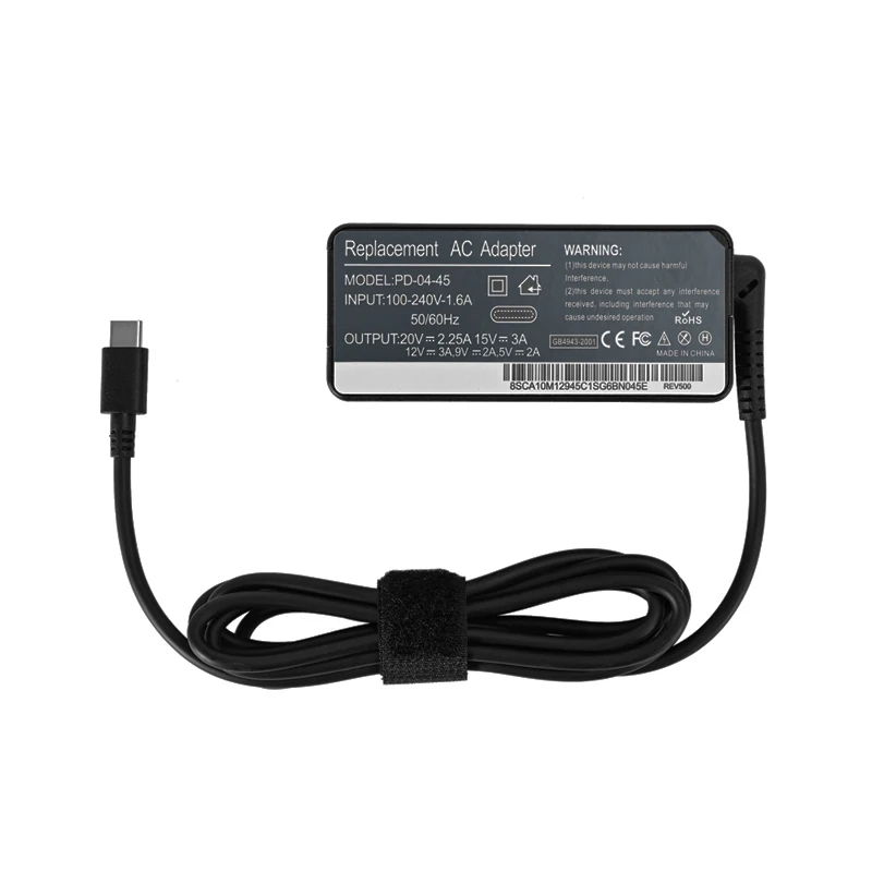 

For Lenovo 45W USB Type C Charger PD Power Adapter Replacement for Lenovo