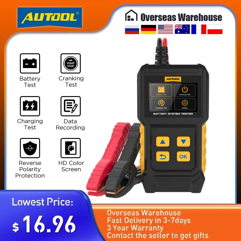 【新品】AUTOOL BT360 デジタル バッテリーチェッカー バッテリー診断器 AUTOOL BT360 8-29V 車バッテリーテスターデジタル自動車診断