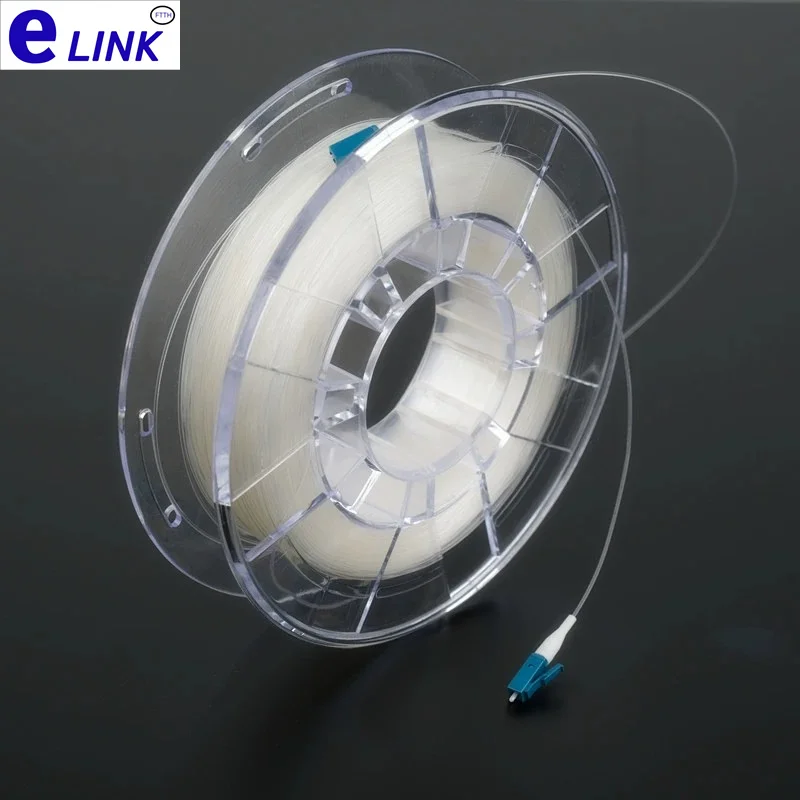 LC-LC Indoor transparent fiber optic cable 5-500m drum G657A2 invisible FC/UPC singlemode single core jumper 10m50m100m200m30m