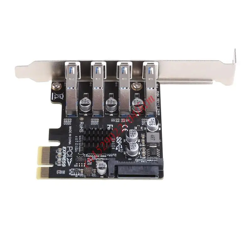 4 포트 PCIe-USB 확장 카드 7 8 10 연결 Adapte 72XA용 Express 카드 데스크탑용 USB