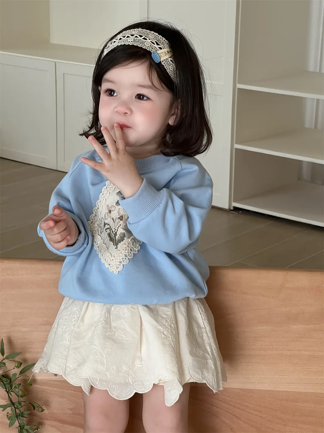 Spring New Baby Girl Long Sleeve Casual Sweatshirt Infant Cute Patch Tops Kids Girls Sweatshirt Cotton Toddler Clothes