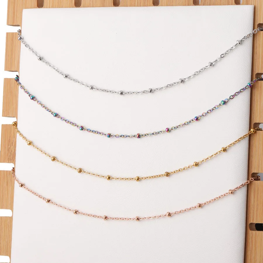 White Color Pearl Beads Chain For Jewelry Making (5 Meter)