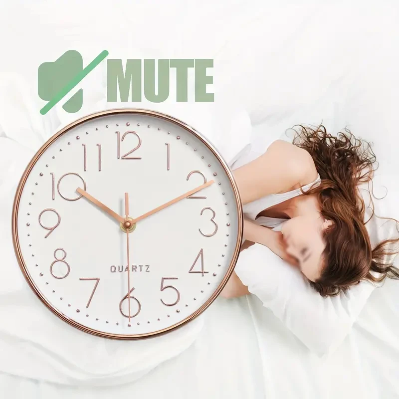 Digital Wall Clock 8 Inch Mute Quartz Wall Clock Cubic Digital Clock Living Room Bedroom Wall Decorations