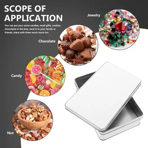 Sublimation Blank Gift Box Round Corner Iron Storage Box Metal Candy Holder Cookie Tin Biscuits Case Festive Party Supplies - Image 4