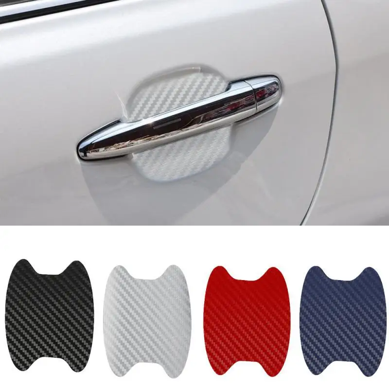 

4Pcs/Set Car Door Sticker Carbon Fiber Scratches Resistant Cover Auto Handle Protection Film Exterior Styling Car Accessories