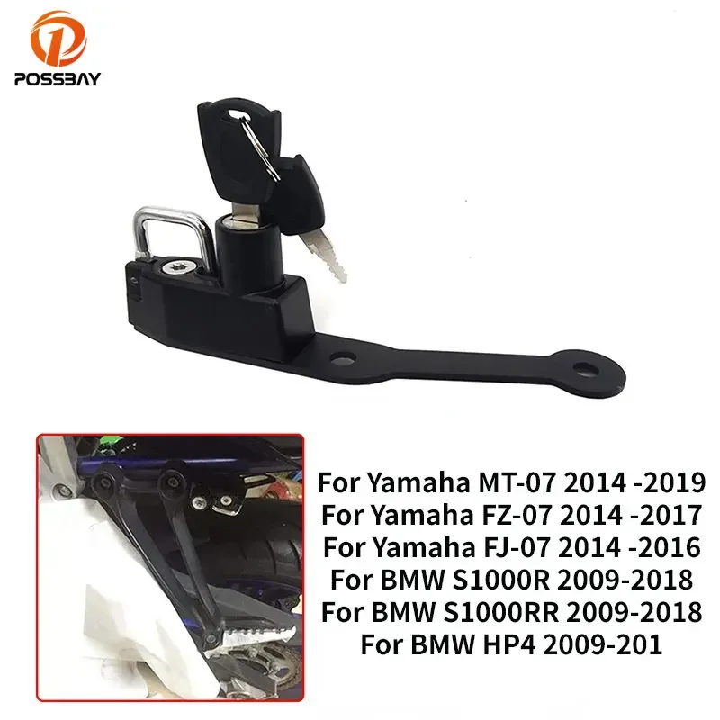 

Замок для мотоциклетного шлема с 2 ключами для BMW S1000R S1000RR 2009-2016 2017 2018, алюминий для Yamaha MT-07 2014-2019