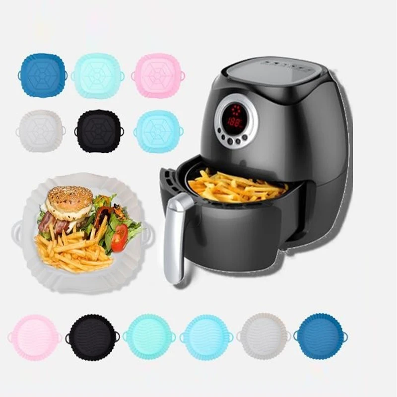 

1 Reusable Non-Stick Non-Toxic Heat Resistant Silicone Air Fryer Fruit Bowl Safe for Air Fryer Oven Microwave Freezer Dishwasher