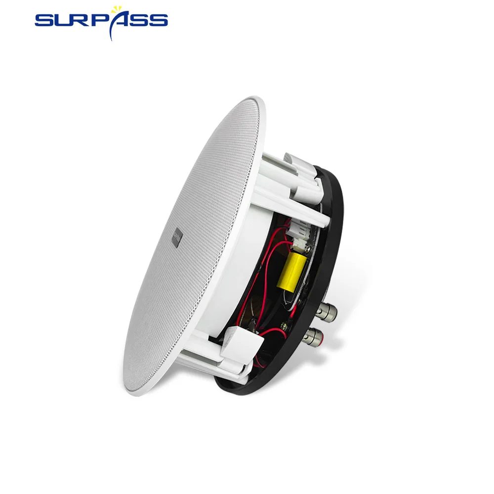 WiFi Ceiling Speaker 40W 6.5inch Bluetooth Coaxial Frameless Flush Mount Speaker Stereo Active Loudspeaker Audio System Indoor