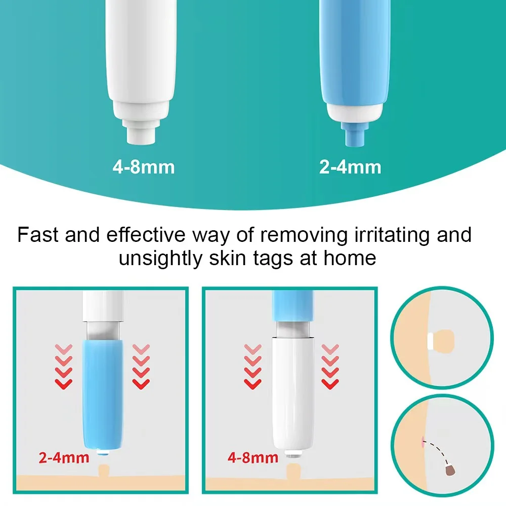 2 In1 Painless Auto Skin Tag Mole Wart Removal Kit Cleaning Tools Face Skin Care Body Wart Dot Treatments Remover Beauty Health