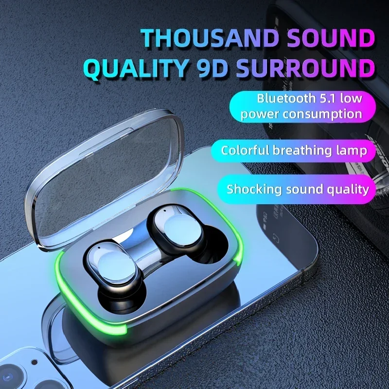 New Y60 TWS Bluetooth Earphone Wireless Headphones Earpod Earbuds Gaming Headsets For Apple iPhone Xiaomi Redmi Airdots y50 y30 2