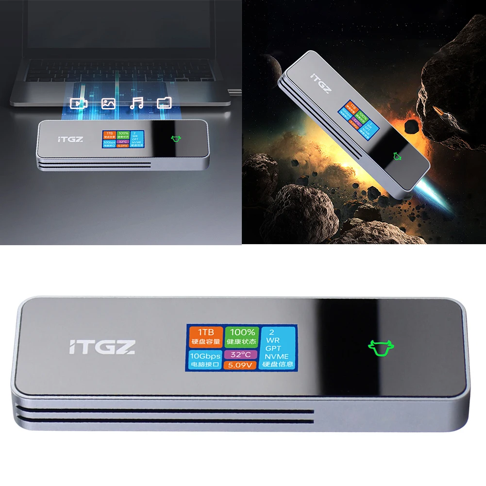 M.2 NVMe NGFF SSD Ŭ, USB 3.2 Gen 2 1000 MB/s  ϵ ̺ ڽ, M-Key, B + M Key, RTL9210B