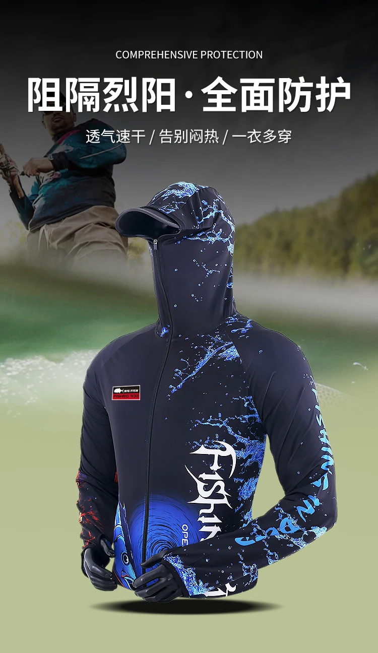 Description Picture 2 of itemMen's Fishing Clothing Summer Sun Protection Breathability Quick Drying Hoodie Elastic Waist Ice Silk Quick Drying Fishing Pants