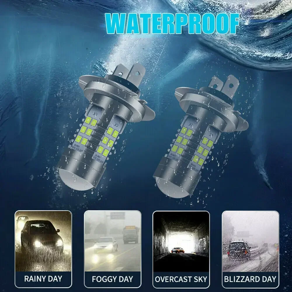 2PCS H7 LED Headlight Bulbs β 110W 6000K Super Bright White Car Lights, High/Low Beam Fog DRL Lamps for H4 H8 H9 H11 9005 9006 12V Vehicles 6