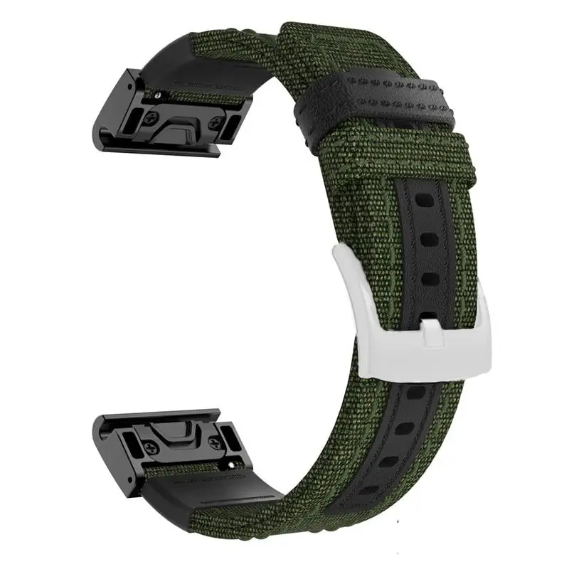 

HAODEE Canvas Strap For Garmin Fenix 5 5X Plus/6 6X Pro/Forerunner 935/945/MK1 Quick Release Watch Band For COROS VERTIX 2