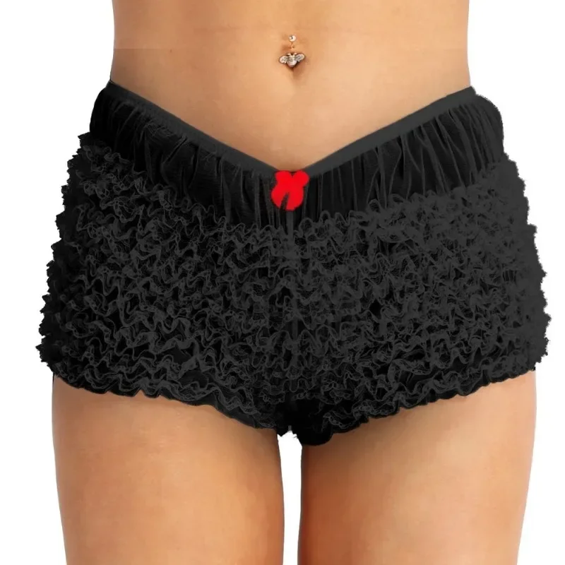 High Quality Women Ladies Lingerie Ruffled Lace Bloomers Knickers with A Bow Sexy Panties Women's Underwear Underpants YDL24
