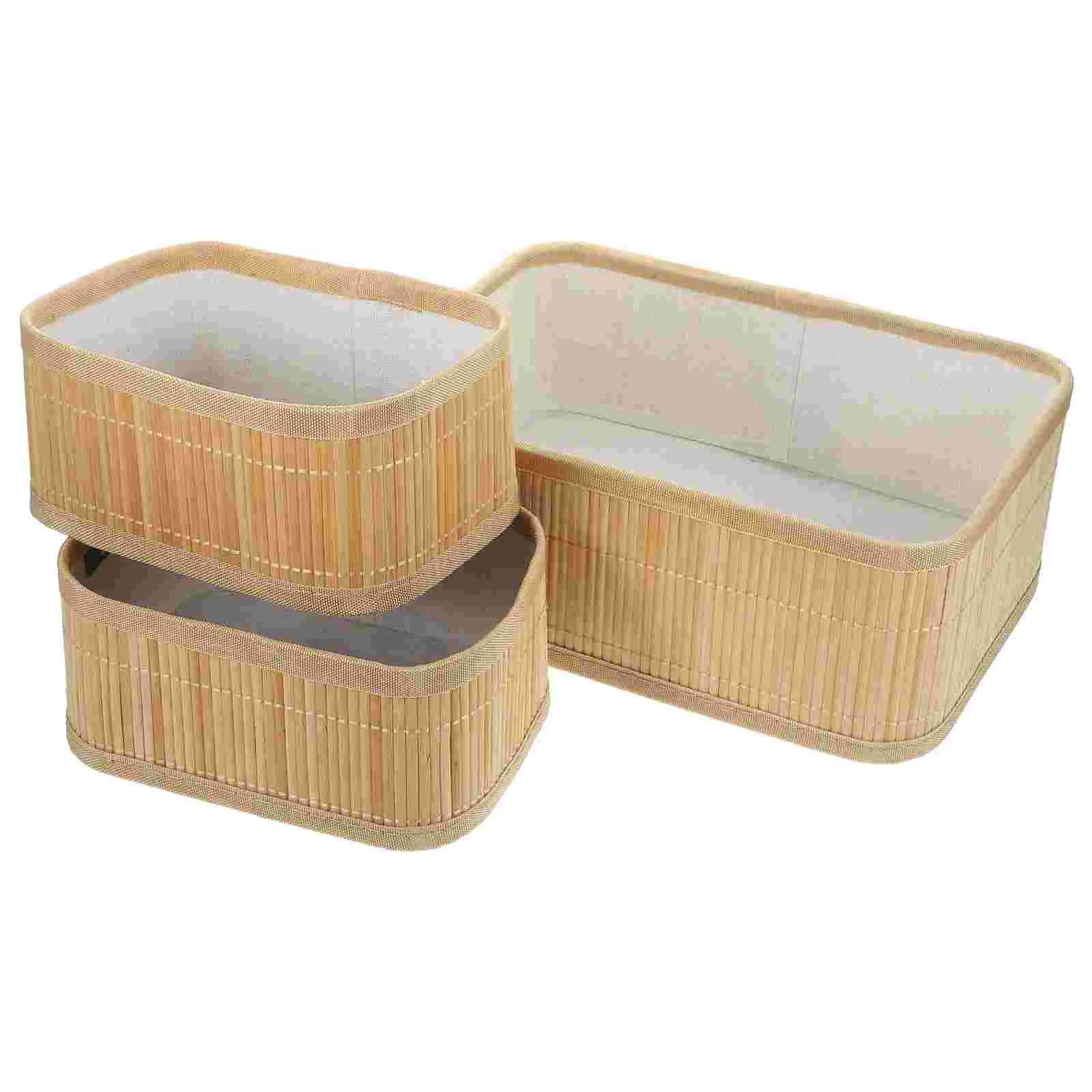 

Bamboo Storage Basket Organizer Toys Indoor Home Multipurpose Handicraft Woven