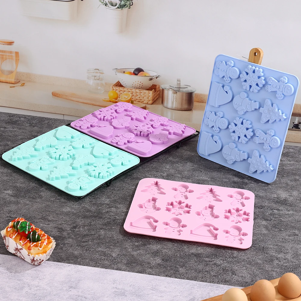 12-Cavity Square Caramel Candy Silicone Molds,Chocolate Truffles