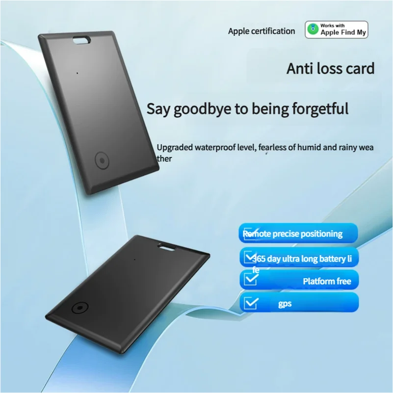 Smart GPS Tracker Waterproof Ultra-thin Card Locator Wallet Passport Anti-loss Device Mobile Keys Pet Elderly Kids for Find My